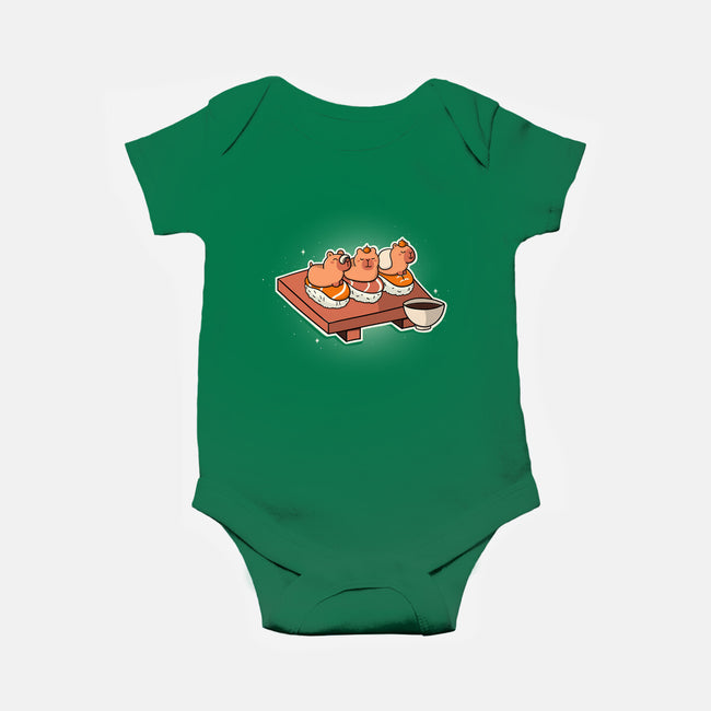 Capybara Sushi-Baby-Basic-Onesie-Freecheese