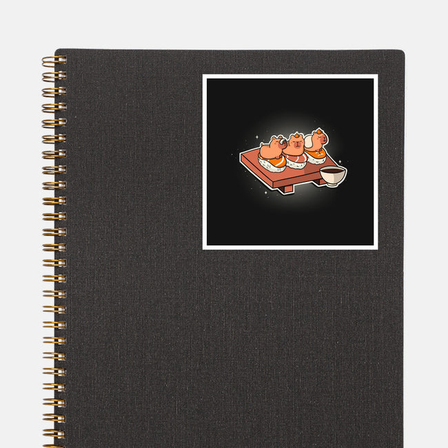 Capybara Sushi-None-Glossy-Sticker-Freecheese