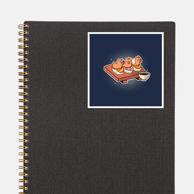 Capybara Sushi-None-Glossy-Sticker-Freecheese