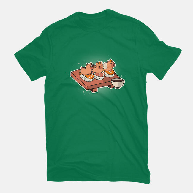 Capybara Sushi-Mens-Heavyweight-Tee-Freecheese