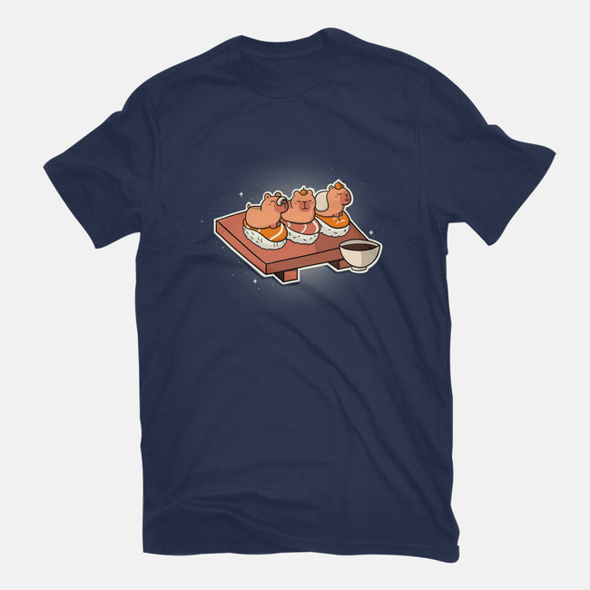 Capybara Sushi-Womens-Basic-Tee-Freecheese