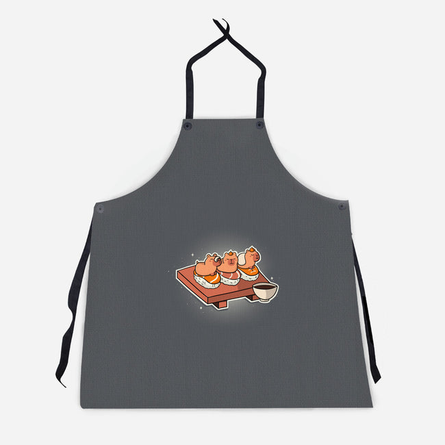 Capybara Sushi-Unisex-Kitchen-Apron-Freecheese