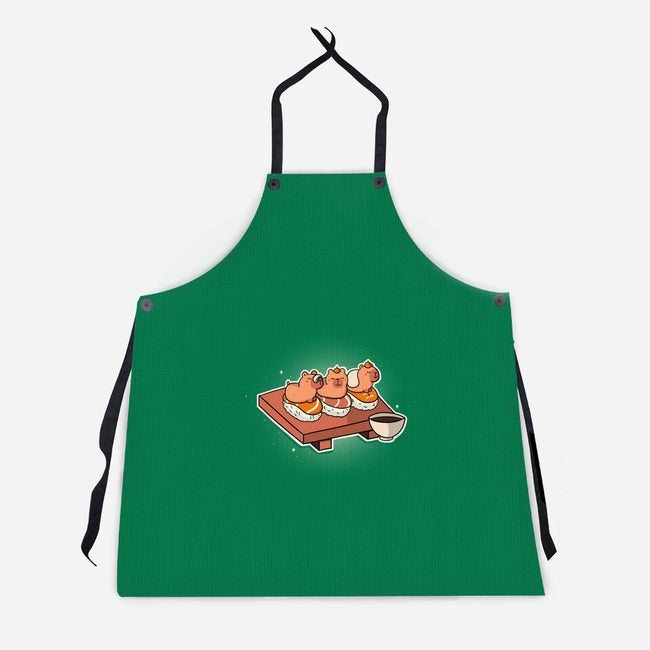Capybara Sushi-Unisex-Kitchen-Apron-Freecheese