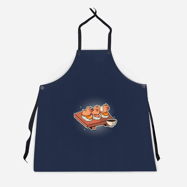 Capybara Sushi-Unisex-Kitchen-Apron-Freecheese