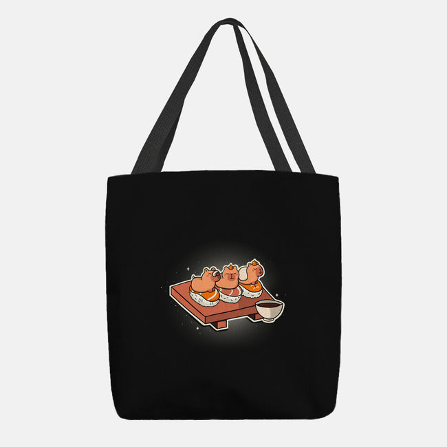 Capybara Sushi-None-Basic Tote-Bag-Freecheese