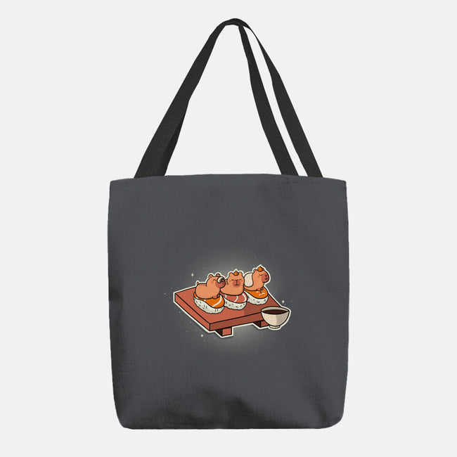 Capybara Sushi-None-Basic Tote-Bag-Freecheese