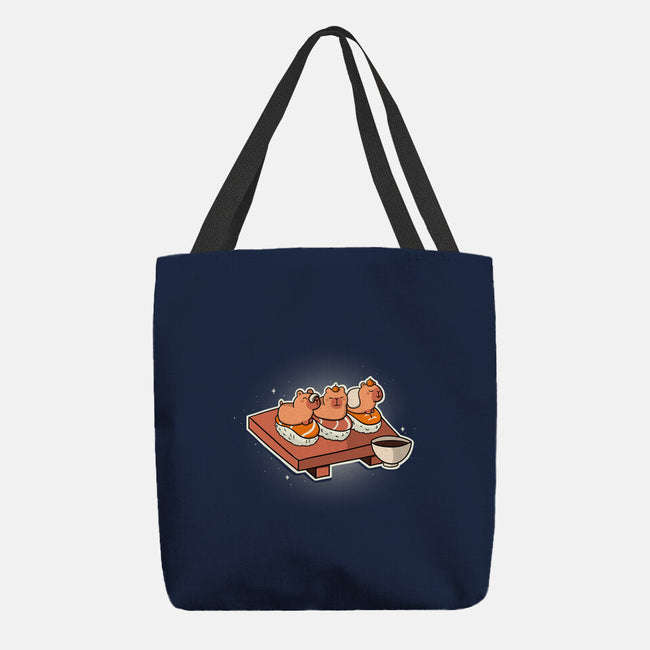Capybara Sushi-None-Basic Tote-Bag-Freecheese