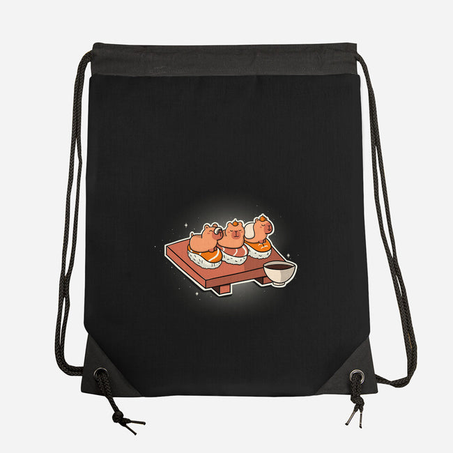 Capybara Sushi-None-Drawstring-Bag-Freecheese