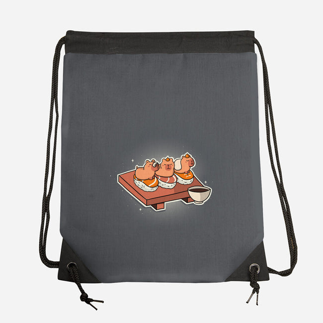 Capybara Sushi-None-Drawstring-Bag-Freecheese