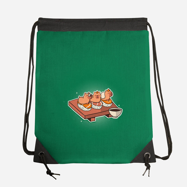 Capybara Sushi-None-Drawstring-Bag-Freecheese