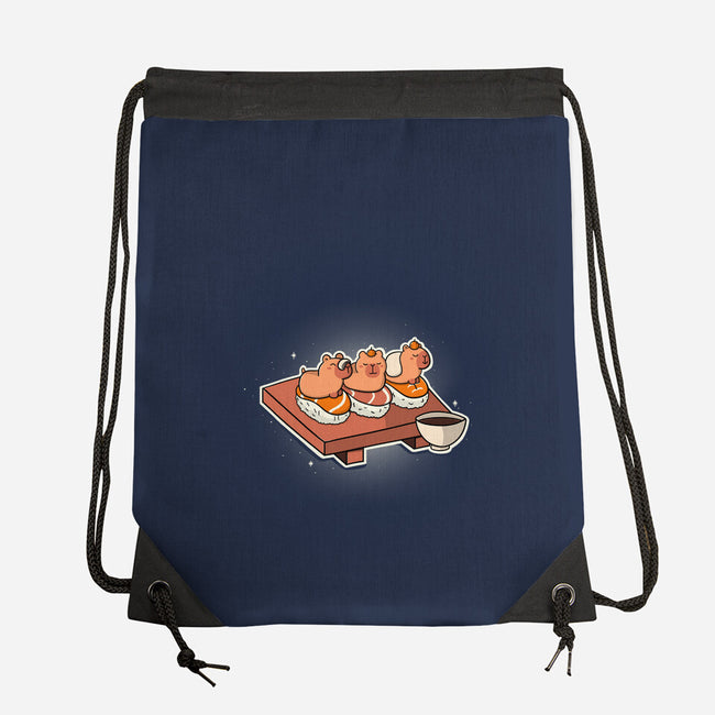 Capybara Sushi-None-Drawstring-Bag-Freecheese
