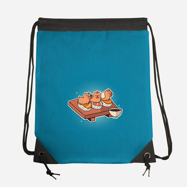 Capybara Sushi-None-Drawstring-Bag-Freecheese