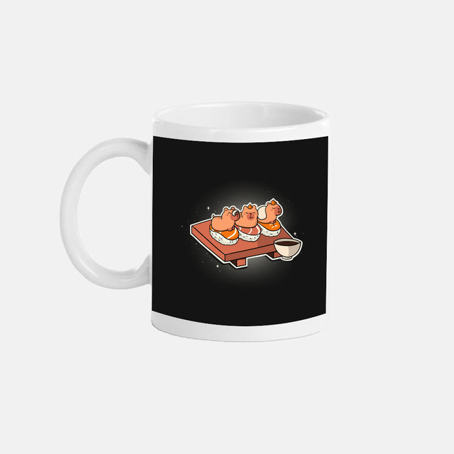 Capybara Sushi-None-Mug-Drinkware-Freecheese