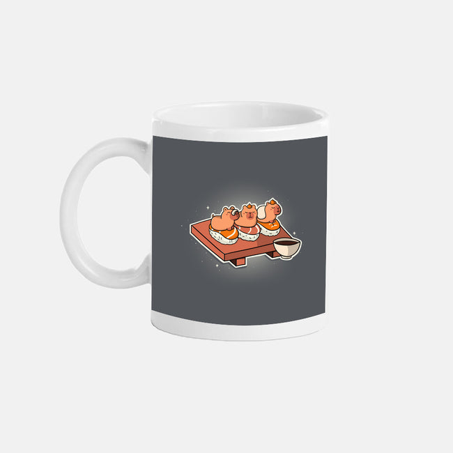 Capybara Sushi-None-Mug-Drinkware-Freecheese