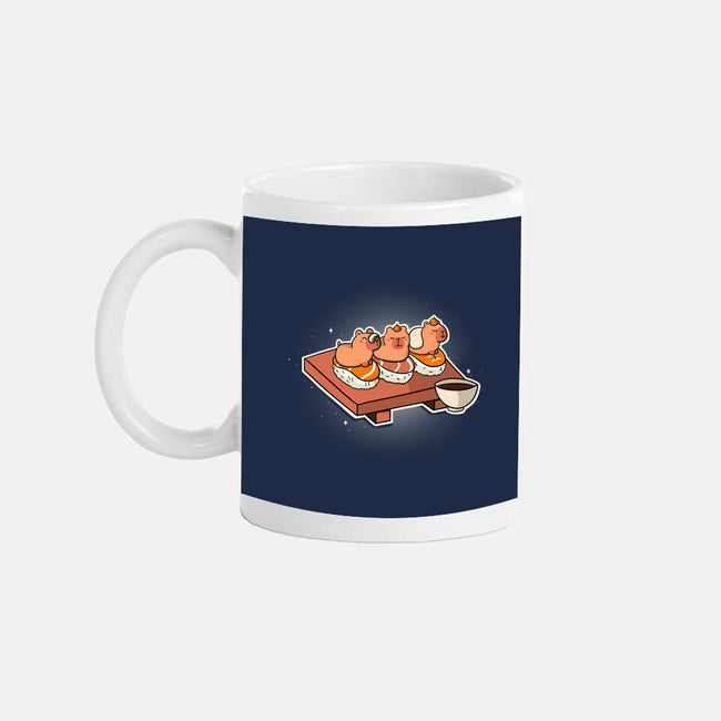 Capybara Sushi-None-Mug-Drinkware-Freecheese
