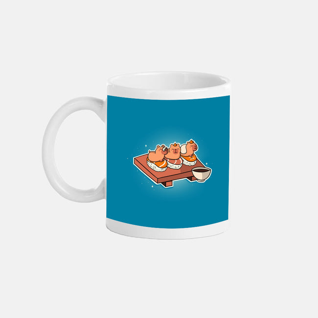 Capybara Sushi-None-Mug-Drinkware-Freecheese