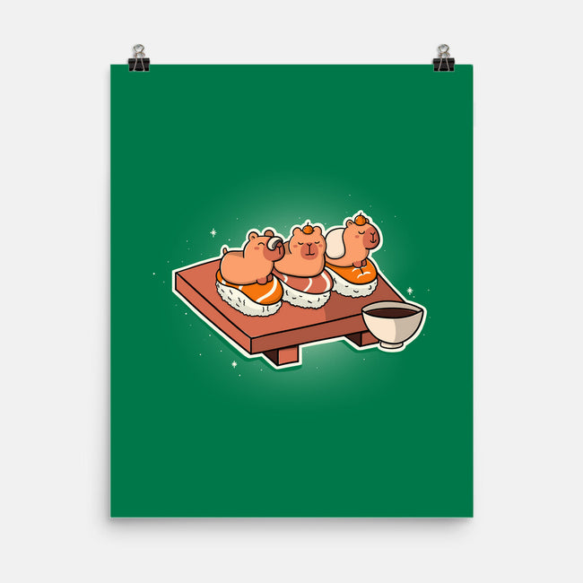 Capybara Sushi-None-Matte-Poster-Freecheese