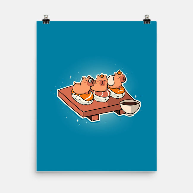 Capybara Sushi-None-Matte-Poster-Freecheese