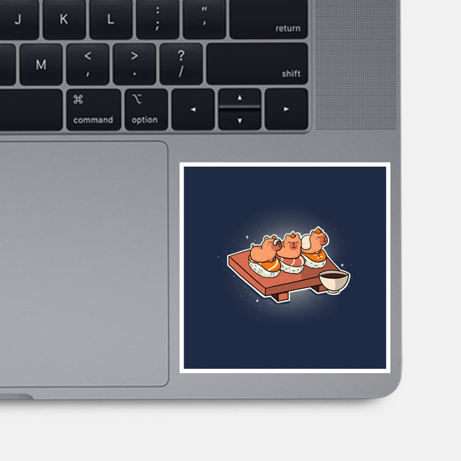 Capybara Sushi-None-Glossy-Sticker-Freecheese