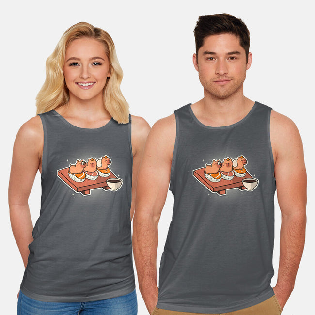 Capybara Sushi-Unisex-Basic-Tank-Freecheese