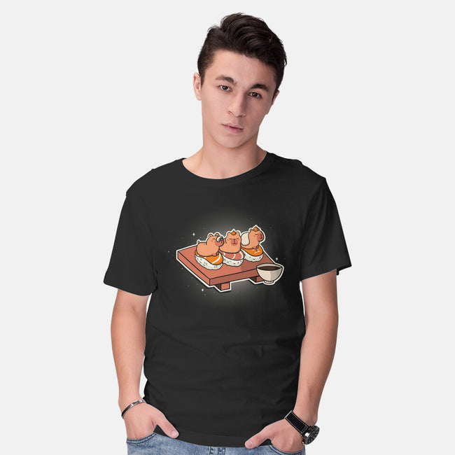 Capybara Sushi-Mens-Basic-Tee-Freecheese