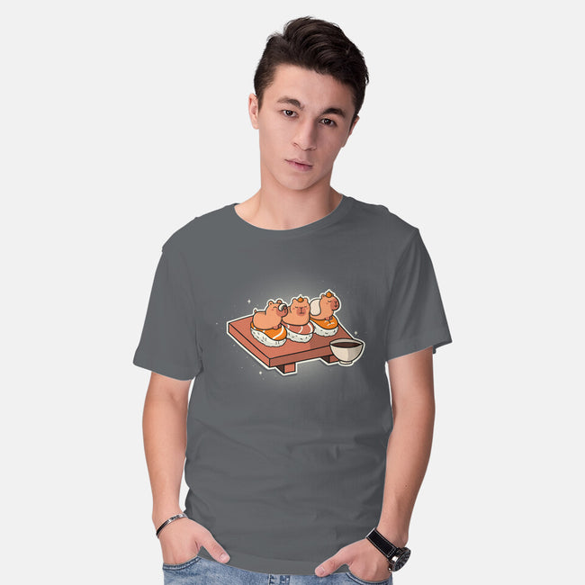 Capybara Sushi-Mens-Basic-Tee-Freecheese