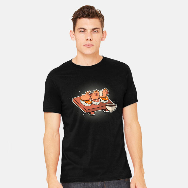 Capybara Sushi-Mens-Heavyweight-Tee-Freecheese