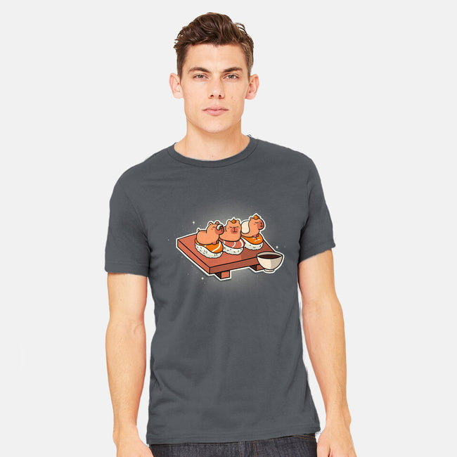 Capybara Sushi-Mens-Heavyweight-Tee-Freecheese
