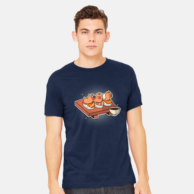 Capybara Sushi-Mens-Heavyweight-Tee-Freecheese