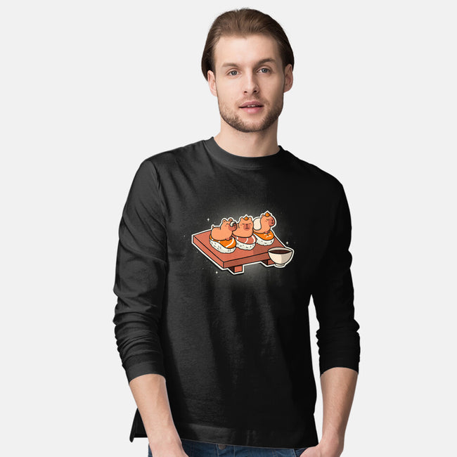 Capybara Sushi-Mens-Long Sleeved-Tee-Freecheese