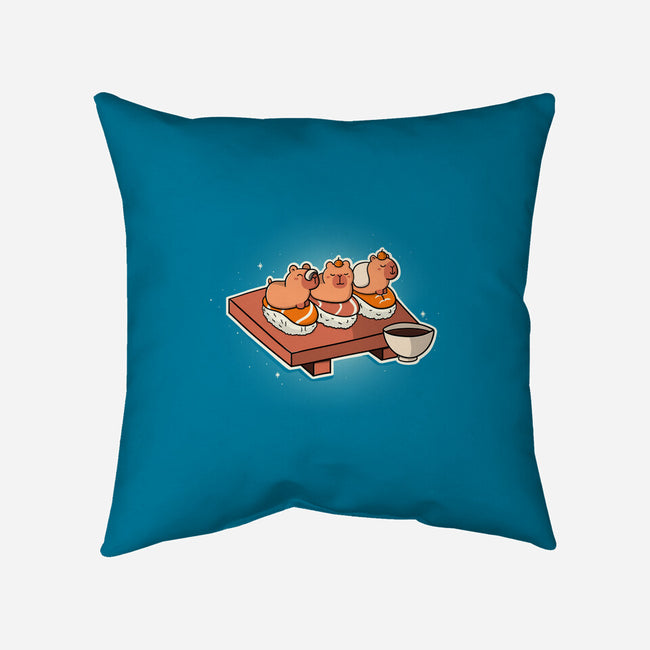 Capybara Sushi-None-Removable Cover w Insert-Throw Pillow-Freecheese