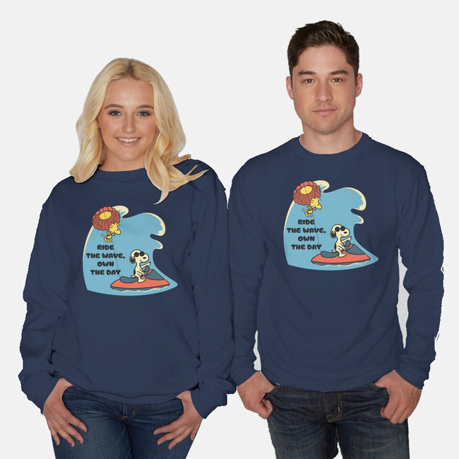 Ride The Wave-Unisex-Crew Neck-Sweatshirt-Claudia