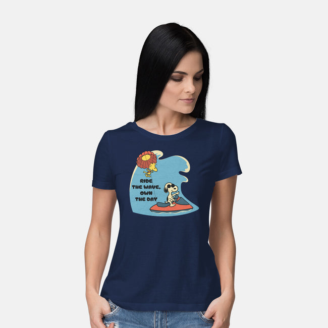 Ride The Wave-Womens-Basic-Tee-Claudia