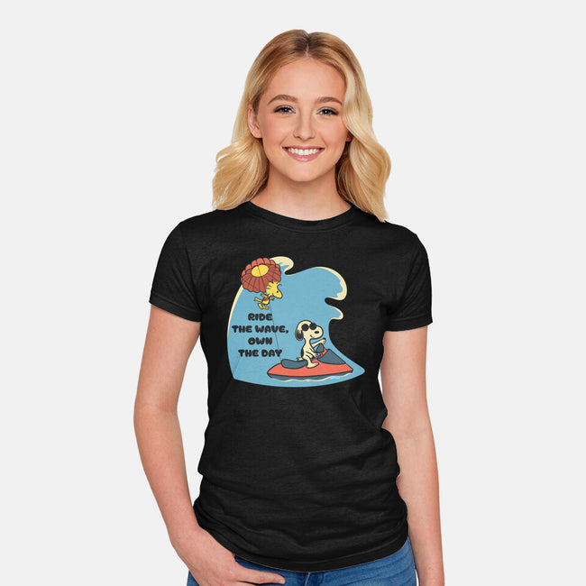 Ride The Wave-Womens-Fitted-Tee-Claudia