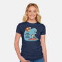 Ride The Wave-Womens-Fitted-Tee-Claudia