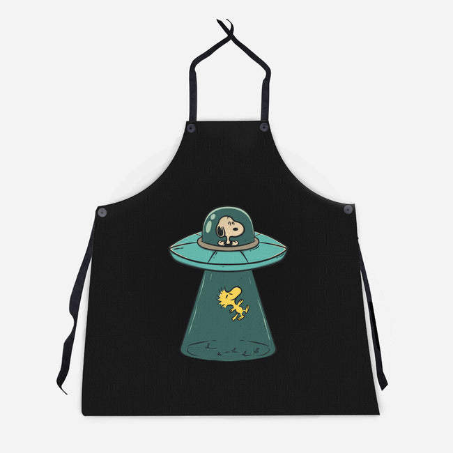 Alien Dog-Unisex-Kitchen-Apron-Claudia