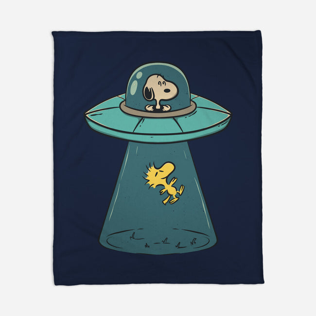 Alien Dog-None-Fleece-Blanket-Claudia