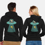 Alien Dog-Unisex-Zip-Up-Sweatshirt-Claudia