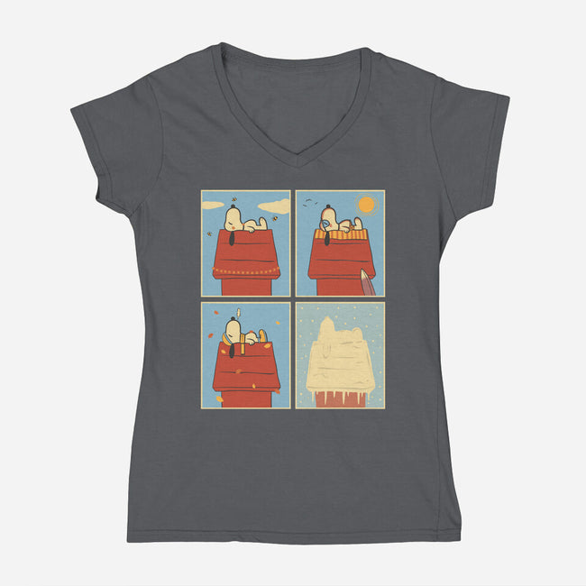 Season Flow-Womens-V-Neck-Tee-OnlyColorsDesigns