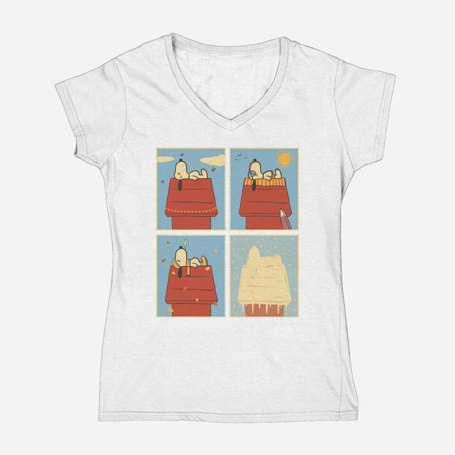 Season Flow-Womens-V-Neck-Tee-OnlyColorsDesigns