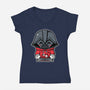 Just Smol Vader-Womens-V-Neck-Tee-krisren28