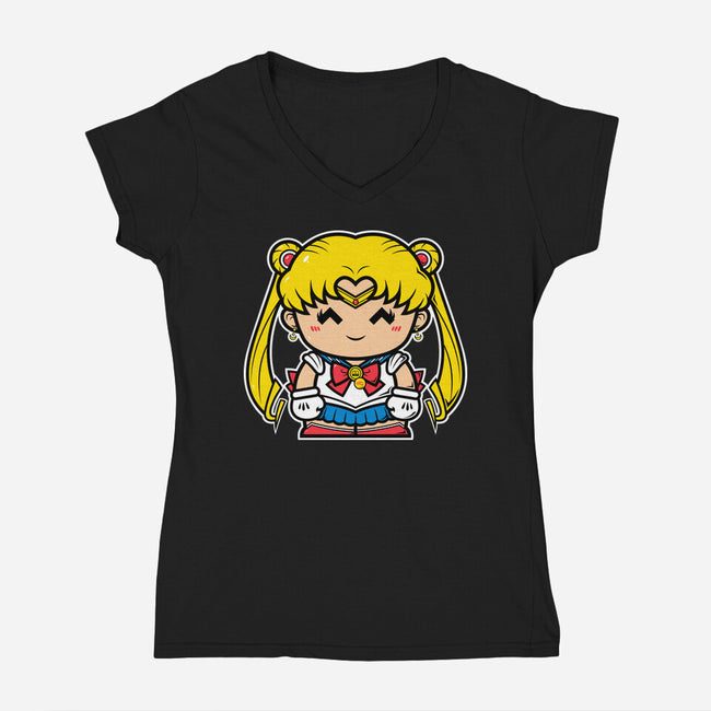 Just Smol Ms Usagi-Womens-V-Neck-Tee-krisren28