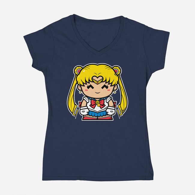 Just Smol Ms Usagi-Womens-V-Neck-Tee-krisren28