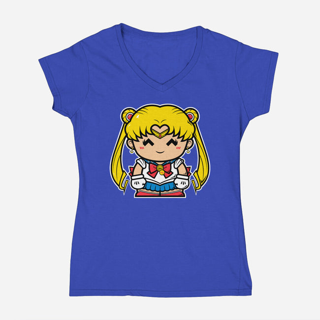 Just Smol Ms Usagi-Womens-V-Neck-Tee-krisren28