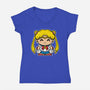 Just Smol Ms Usagi-Womens-V-Neck-Tee-krisren28