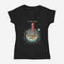 Le Petit Devil-Womens-V-Neck-Tee-Betmac