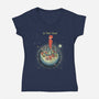 Le Petit Devil-Womens-V-Neck-Tee-Betmac