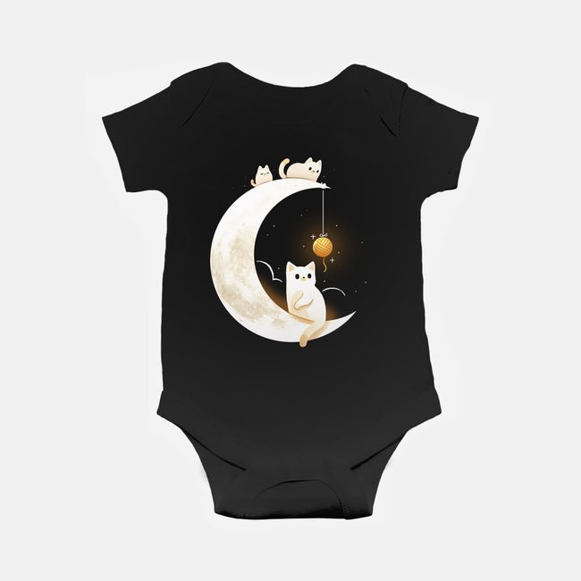 Kitten Moon-Baby-Basic-Onesie-Vallina84