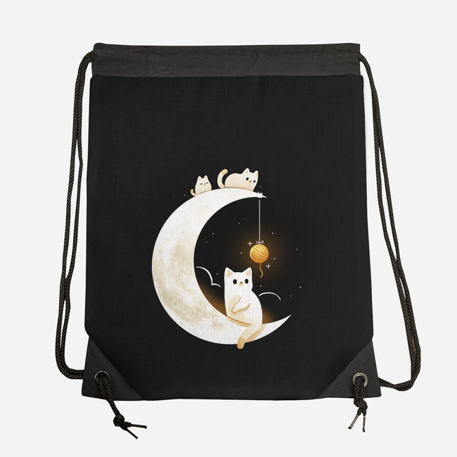 Kitten Moon-None-Drawstring-Bag-Vallina84