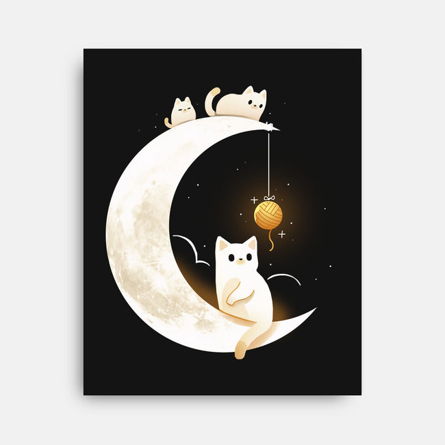 Kitten Moon-None-Stretched-Canvas-Vallina84